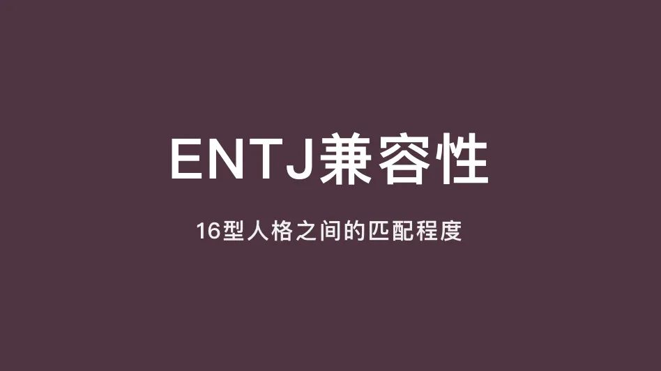 ENTJ兼容性｜16型人格之间的匹配程度